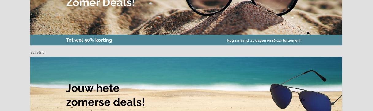 Banner met countdown